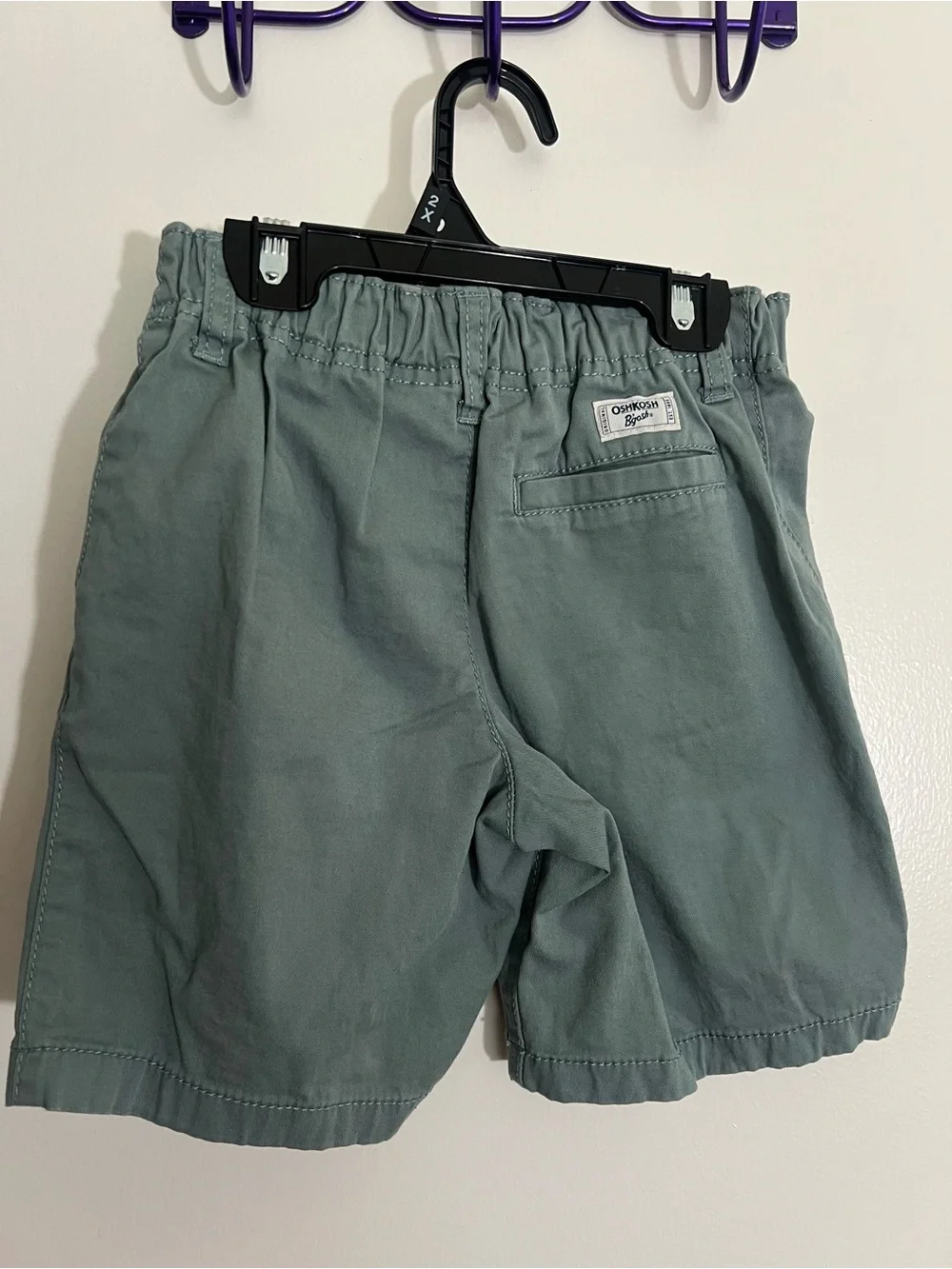 OshKosh B'gosh Boys Flat Front Shorts - Sage Green